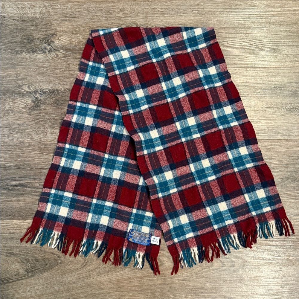 Vintage Pendleton Wool Scarf Plaid Made in the USA